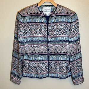 Safe Silk Adrianna Papell Silk Button Suit Jacket